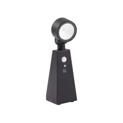 Lindby Solcelle Lampe Med Sensor|Sokkellamper Med Sensor > LED-spotlight Raide, sensor, sort, aluminium