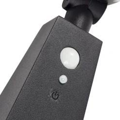 Lindby Solcelle Lampe Med Sensor|Sokkellamper Med Sensor > LED-spotlight Raide, sensor, sort, aluminium