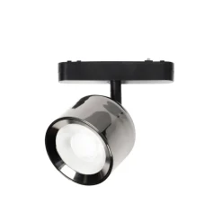 Lindby Skinnesystem > LED-spot 48 V Lumaro, grå, Ø 8,2 cm, aluminium, dæmpbar