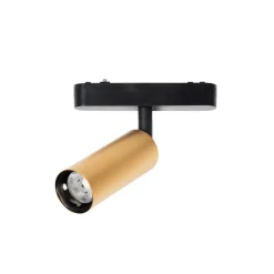 Skinnesystem ^ Lindby LED-spot 48 V Lumaro, guld, Ø 4 cm, aluminium, dæmpbar
