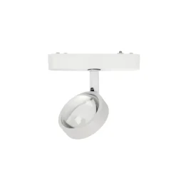 Lindby Skinnesystem > LED-spot 48 V Lumaro, hvid, Ø 7,3 cm, aluminium, dæmpbar