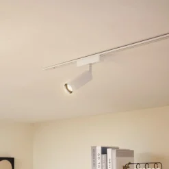 Lindby Skinnesystem > LED-spot 48 V Lumaro, hvid, Ø 4 cm, aluminium, dæmpbar