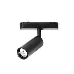 Skinnesystem ^ Lindby LED-spot 48 V Lumaro, sort, Ø 4 cm, aluminium, dæmpbar