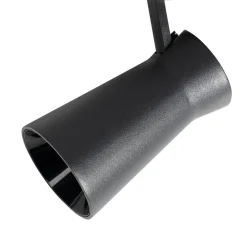 Skinnesystem ^ Lindby LED-spot 48 V Lumaro, sort, Ø 7 cm, dæmpbar