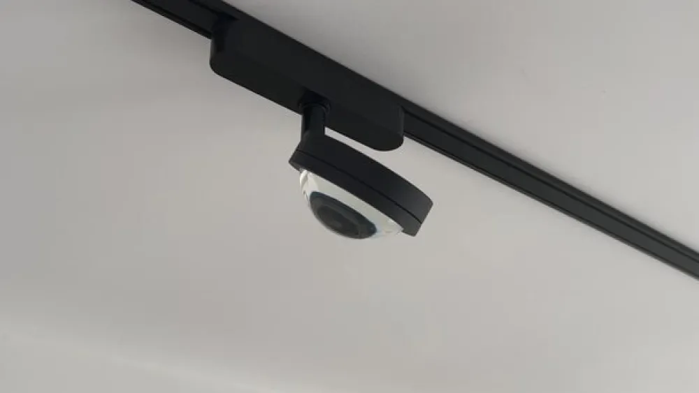Lindby Skinnesystem > LED-spot 48 V Lumaro, sort, Ø 7,3 cm, aluminium, dæmpbar