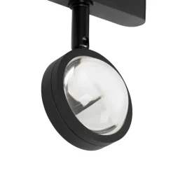 Lindby Skinnesystem > LED-spot 48 V Lumaro, sort, Ø 7,3 cm, aluminium, dæmpbar