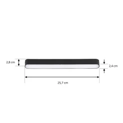 Lindby Gang|Skinnesystem > LED-strip 48 V Lumaro,sort,10W,plast,dæmpbar