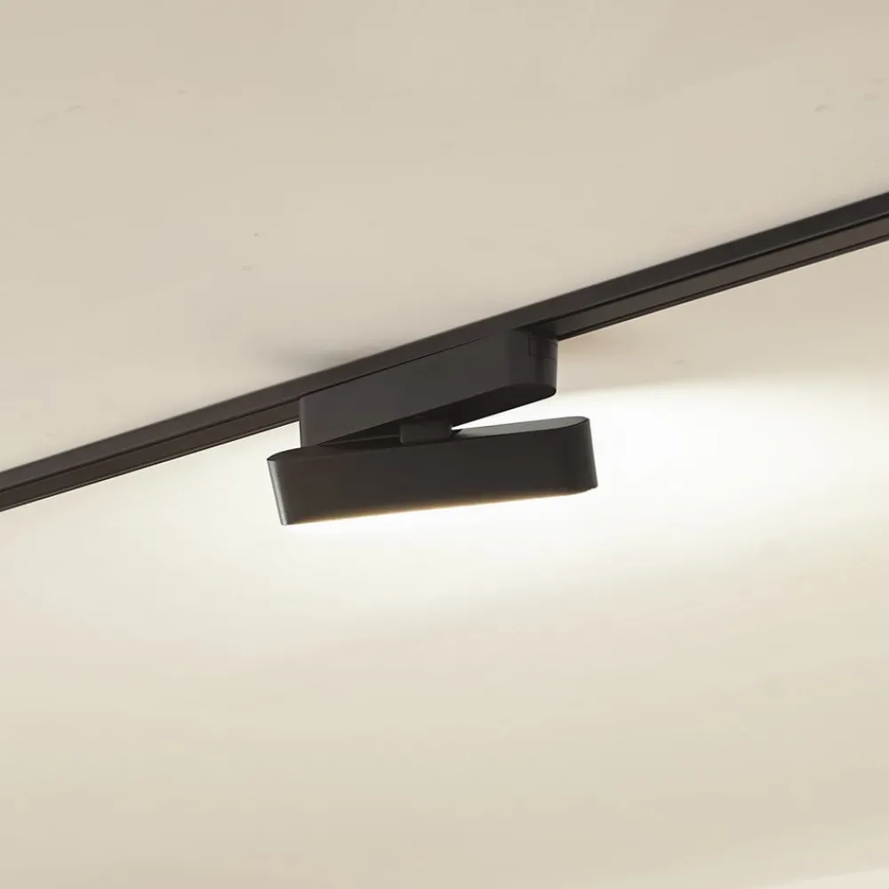 Skinnesystem ^ Lindby LED-strip 48 V Lumaro, sort, 5 W, drejelig, dæmpbar