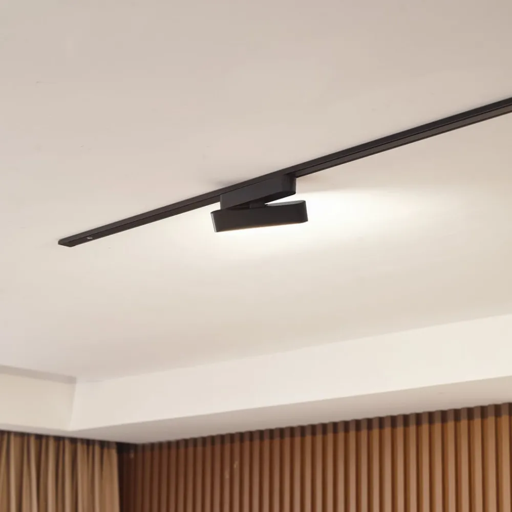 Skinnesystem ^ Lindby LED-strip 48 V Lumaro, sort, 5 W, drejelig, dæmpbar