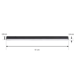 Skinnesystem ^ Lindby LED-strip 48 V Lumaro,sort,20W,plast,dæmpbar