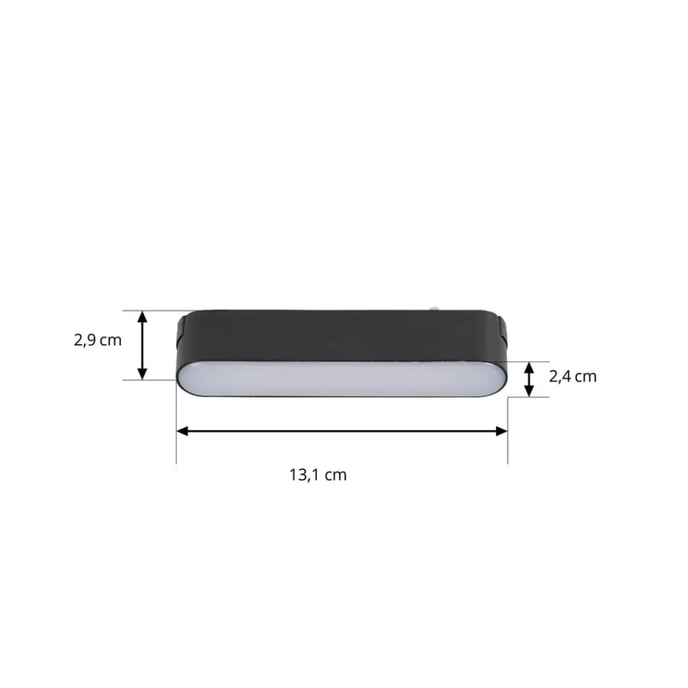 Skinnesystem ^ Lindby LED-strip 48 V Lumaro, sort,5W,plast,dæmpbar
