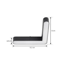 Lindby Skinnesystem > LED-strip 48V Lumaro, sort, L-formet, dæmpbar