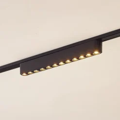Lindby Skinnesystem > LED-strip 48V Lumaro,sort,12 punkter,2,4cm,dæmpbar