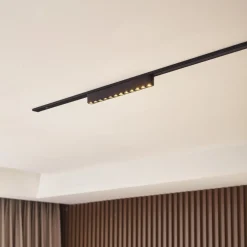 Lindby Skinnesystem > LED-strip 48V Lumaro,sort,12 punkter,2,4cm,dæmpbar