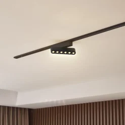 Skinnesystem ^ Lindby LED-strip 48V Lumaro,sort,6punkter,drejelig,dæmpbar