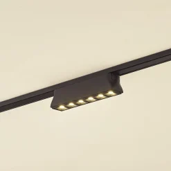 Skinnesystem ^ Lindby LED-strip 48 V Lumaro,sort,6 punkter,2,5cm,dæmpbar