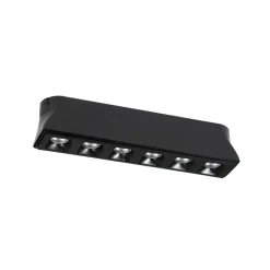 Skinnesystem ^ Lindby LED-strip 48 V Lumaro,sort,6 punkter,2,5cm,dæmpbar