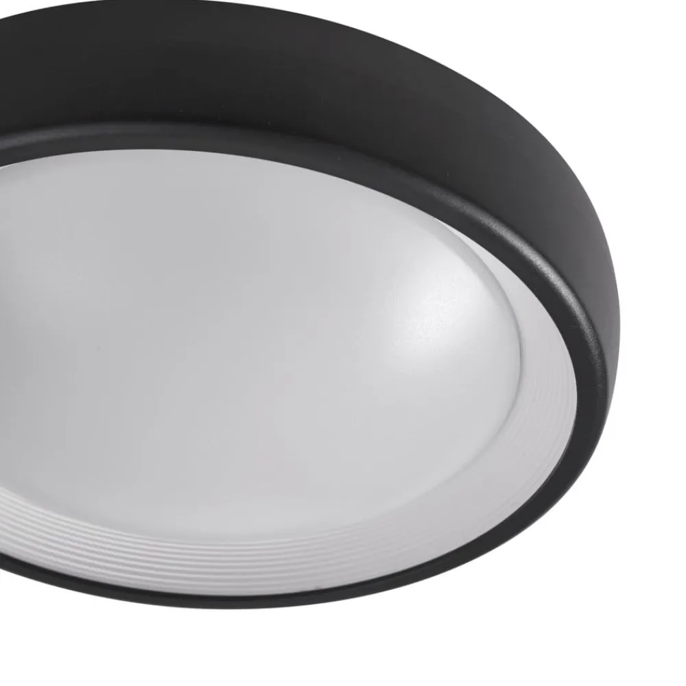 Lindby Udendørs Loftlamper > LED udendørs loftlampe Niniel, sort, Ø 25 cm