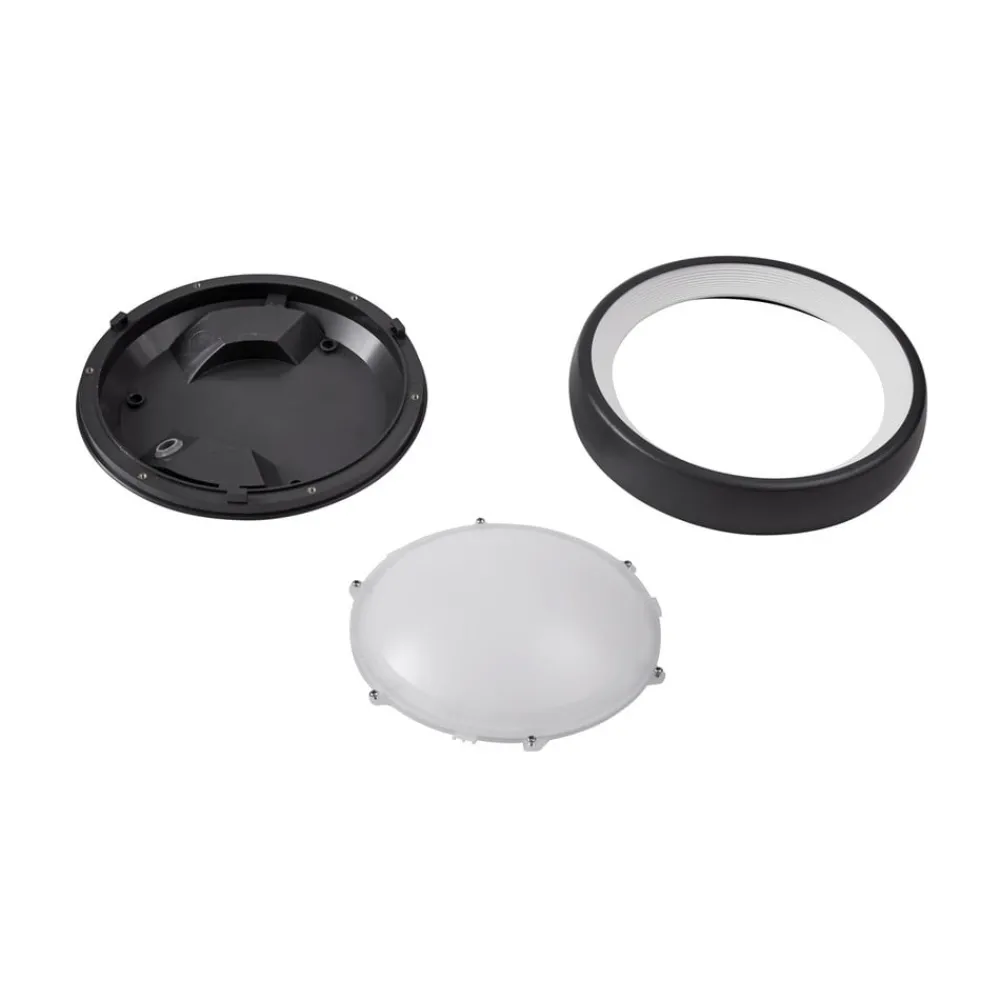 Lindby Udendørs Loftlamper > LED udendørs loftlampe Niniel, sort, Ø 25 cm