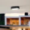 Lindby Udendørs Loftlamper > LED udendørs loftlampe Niniel, sort, 24 x 14 cm