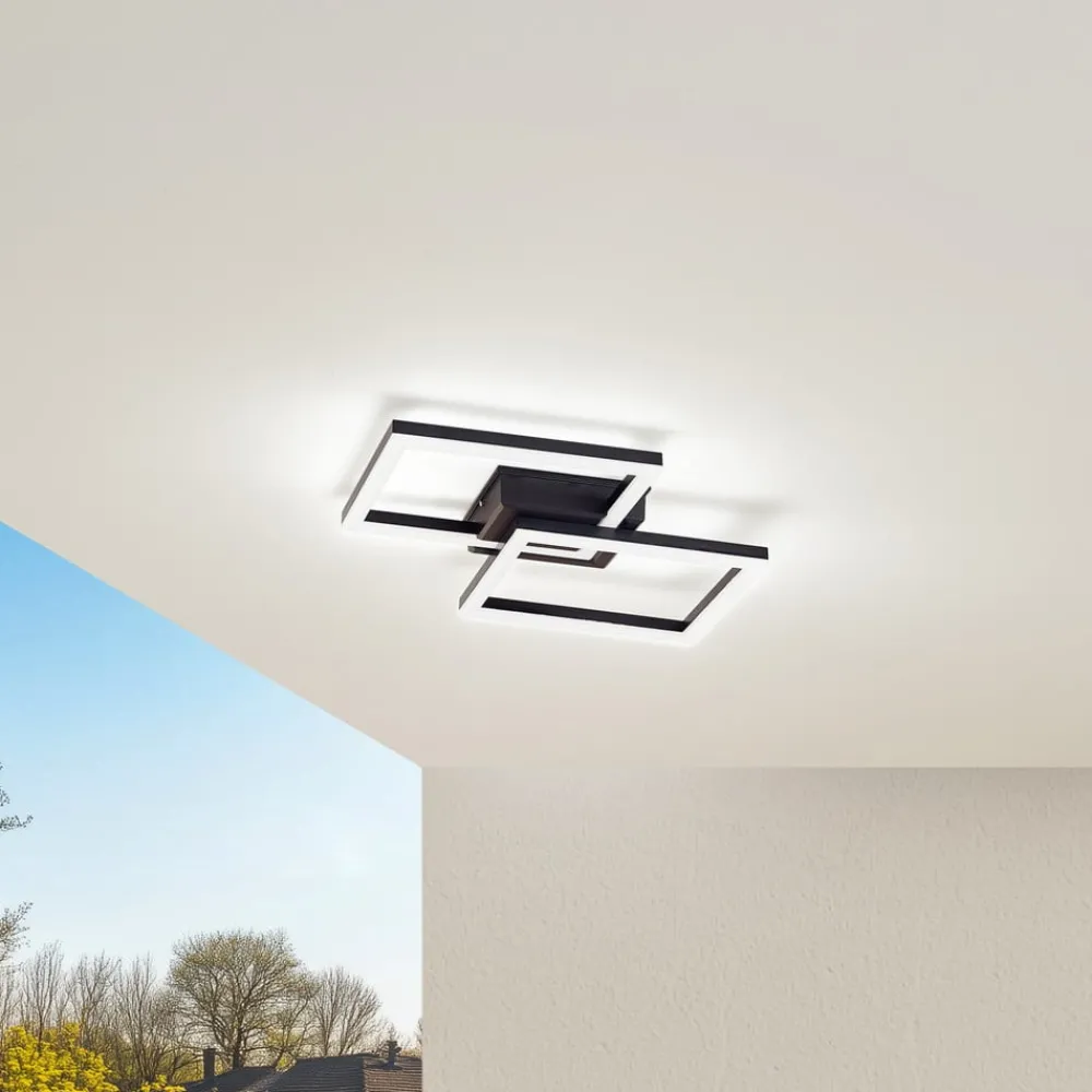 Udendørs Loftlamper ^ Lindby LED udendørs loftlampe Finian, 48 cm x 48 cm, CCT dæmpbar