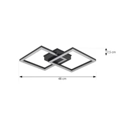 Udendørs Loftlamper ^ Lindby LED udendørs loftlampe Finian, 48 cm x 48 cm, CCT dæmpbar