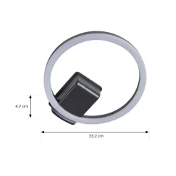 Lindby Terrassebelysning|Udendørs Loftlamper > LED udendørs loftlampe Finian, Ø 31 cm, CCT, dæmpbar