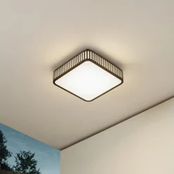 Terrassebelysning|Udendørs Loftlamper ^ Lindby LED udendørs loftlampe Lurinda, 26 cm sort, IP44