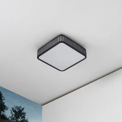 Terrassebelysning|Udendørs Loftlamper ^ Lindby LED udendørs loftlampe Lurinda, 26 cm sort, IP44