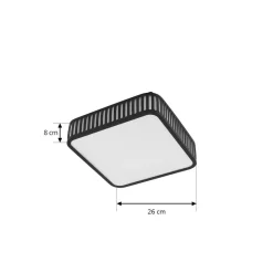 Terrassebelysning|Udendørs Loftlamper ^ Lindby LED udendørs loftlampe Lurinda, 26 cm sort, IP44