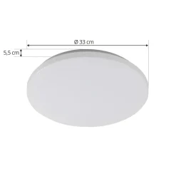 Lindby Udendørs Loftlamper > LED udendørs loftslampe Astera, hvid, 3.000 K, Ø 33 cm