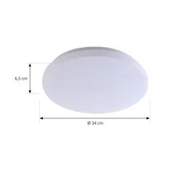 Terrassebelysning|Udendørs Loftlamper ^ Lindby LED udendørs loftslampe Kirkola, 4000 K, Ø 34 cm, hvid