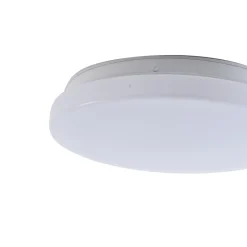 Terrassebelysning|Udendørs Loftlamper ^ Lindby LED udendørs loftslampe Kirkola, 3000 K, Ø 26 cm, hvid