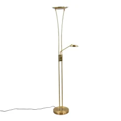 Lindby Pendellamper|Gulvlamper > LED-uplight Eda, højde 180 cm, messing, dæmpbar