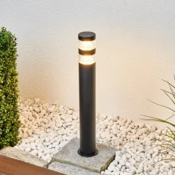 Lindby Gadebelysning > LED-vejlampe Lanea, 60 cm, sort, stål, IP44