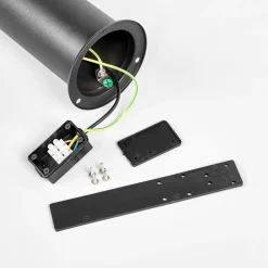Lindby Gadebelysning > LED-vejlampe Lanea, 60 cm, sort, stål, IP44