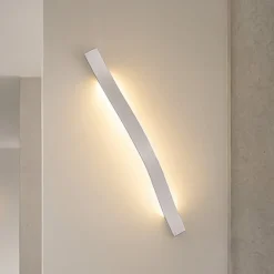 Lindby Gang|Væglamper > LED-væglampe Alvon, sølv, højde 50 cm, metal