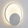 Lindby Gang|Væglamper > LED-væglampe Anays, Ø 32 cm, krom/klar, plast
