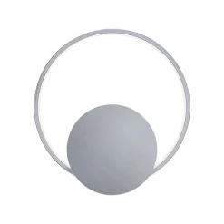 Lindby Gang|Væglamper > LED-væglampe Anays, Ø 32 cm, krom/klar, plast