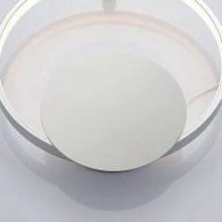 Lindby Gang|Væglamper > LED-væglampe Anays, Ø 32 cm, krom/klar, plast