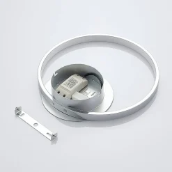Lindby Gang|Væglamper > LED-væglampe Anays, Ø 32 cm, krom/klar, plast