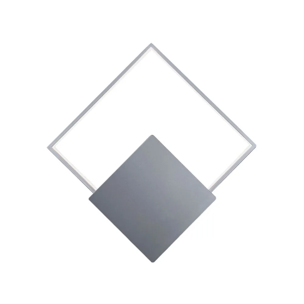 Lindby Gang|Pendellamper > LED-væglampe Anays, 32 cm x 32 cm, krom/klar