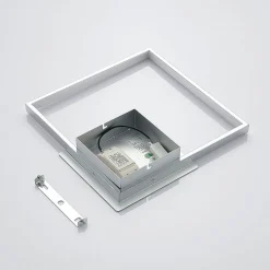 Lindby Gang|Pendellamper > LED-væglampe Anays, 32 cm x 32 cm, krom/klar