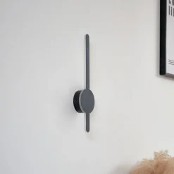 Lindby Gang|Væglamper > LED-væglampe Borian, sort, aluminium, 40 cm