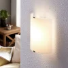 Lindby Gang|Pendellamper > LED-væglampe Helmi, højde 21 cm, glas, halvcirkelformet