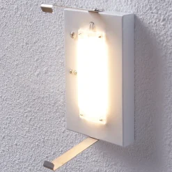 Lindby Gang|Pendellamper > LED-væglampe Helmi, højde 21 cm, glas, halvcirkelformet