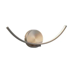 Væglamper|Væglamper ^ Lindby LED-væglampe Iven, bredde 34 cm, nikkel, 3.000 K