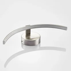 Væglamper|Væglamper ^ Lindby LED-væglampe Iven, bredde 34 cm, nikkel, 3.000 K