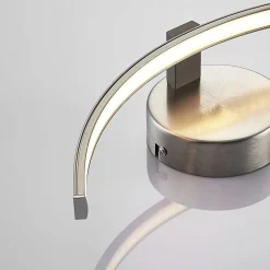 Væglamper|Væglamper ^ Lindby LED-væglampe Iven, bredde 34 cm, nikkel, 3.000 K