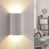 Væglamper|Væglamper ^ Lindby LED-væglampe Jenke, højde 16 cm, hvid, gips